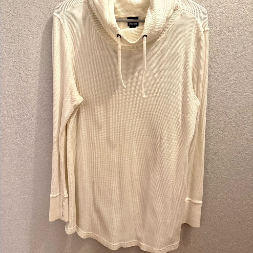 Patagonia Cream Cowl Neck Thermal Pullover